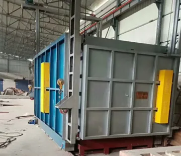 Aluminum quenching car type furnace