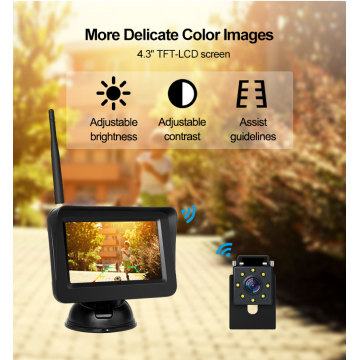Car Backup Camera kit Wireless with 4.3inch Monitor
