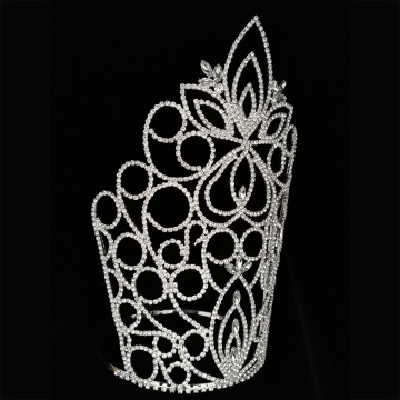 Belleza Clear Large Rhinestone Pageant Crown Tiara