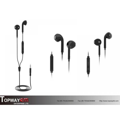 American style ​Wired On-ear Earphone with Volume Control Mic for cell phone