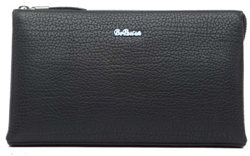 Unisex genuine leather envelope clutch bag