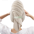 fleece hair wrap towel turban with Elastic band