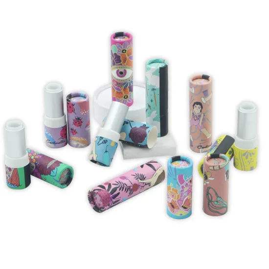 Custom lip stick container cosmetic paper tube packaging