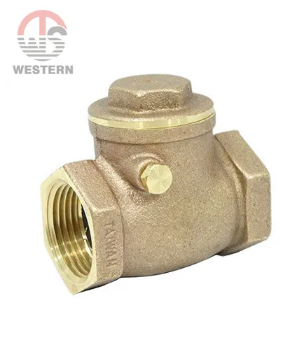 Sand Blasted Horizontal water flap type 1/2"  dn100 NPT BSP thread FxF  non return valve brass swing check valve