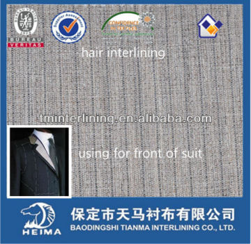 horse hair interlining/canvas interlining for tailoring materials