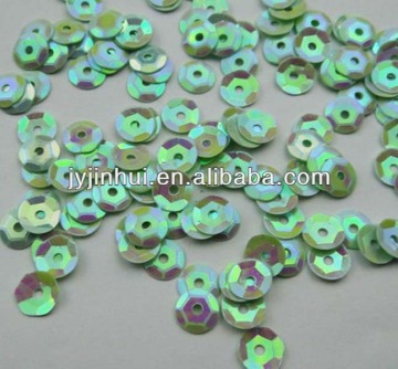 Hot selling Round PVC color mixed fashion loose transparent 6mm cup sequins