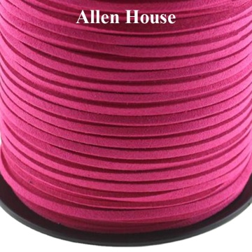 Hot Selling 3mm Garden Rose Pink Suede Cord for Bracelets - Chinese Manufacturer