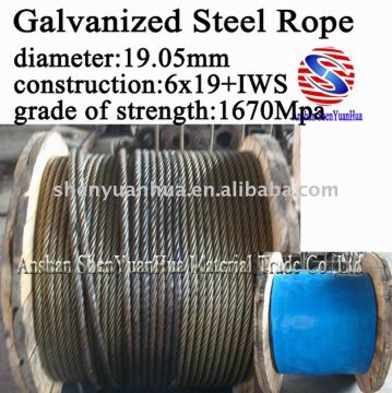 Galvanized Wire Rope 6x19+IWS