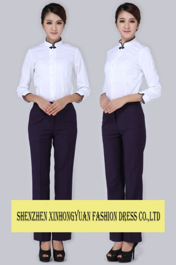 autumn wear navy blue stewardess uniforms , uniforms for internationl Cruises