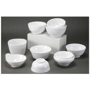 White Plastic Soup Rice Porridge Bowls