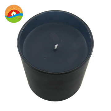 Quantity Assured 7 Day Black Glass Pillar Candle