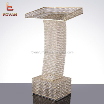 Wholesale Luxury Wedding Crystal Podium for Banquet and Party Favors
