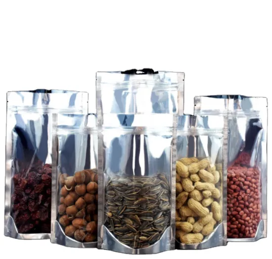 Stand Up Pouch With Zipper Custom Printed And Logo Packaging Bags For Candy And Nuts