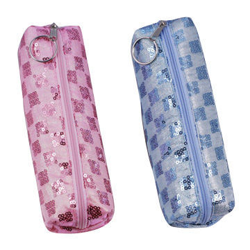 Pencil Cases, Made of Square Sequins