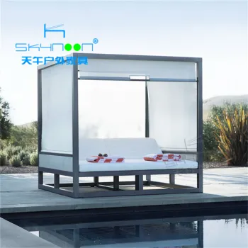 Modern Patio Lounge Sunbed with Sunshade - Guaranteed Quality Factory Price