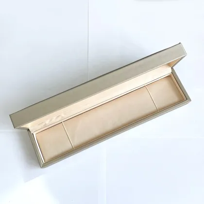 Golden PU Leather Jewelry Gift Box for Bracelet - High Quality Jewellery Case