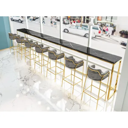 Golden Leg Velvet Restaurant Seating Sets