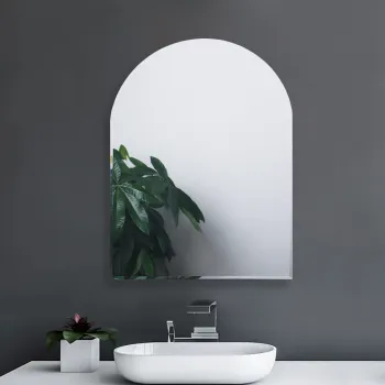 Customizable Size Wall-Mounted Irregular Beveled Frameless Glass Mirror for Bathroom - Factory Direct Sale