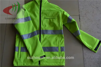 100% polyester reflective jacket soft shell outdoor clothing