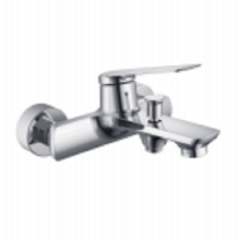 Brass single lever wall mounted shower mixer