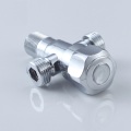 201 stainless steel chrome plating finish zinc alloy triangle 1/2 stop cock angle valve for bathroom sink toilet