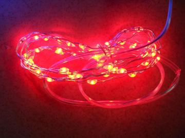 2m Red LED Copper String Light with AAA Batteries