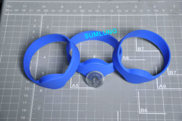 Blue RFID Silicone Wristband 125KHz EM4100 compatible for Access Control Hotel Check In Time Attendance Meeting Sign in