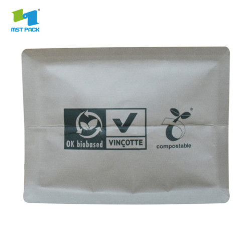 Resealable print brown paper stand up pouches wholesale