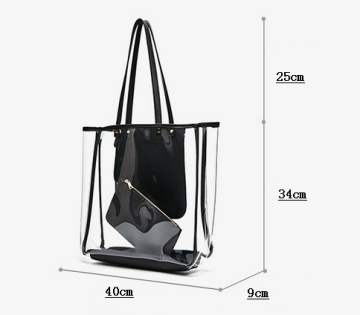 Aangepaste afgedrukte Clear PVC Tote -tassen met Logo
