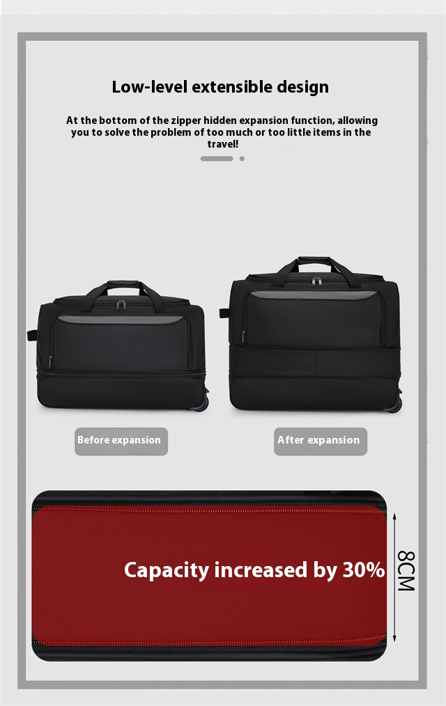 Oxford Cloth Foldable Travel Trolley Bag