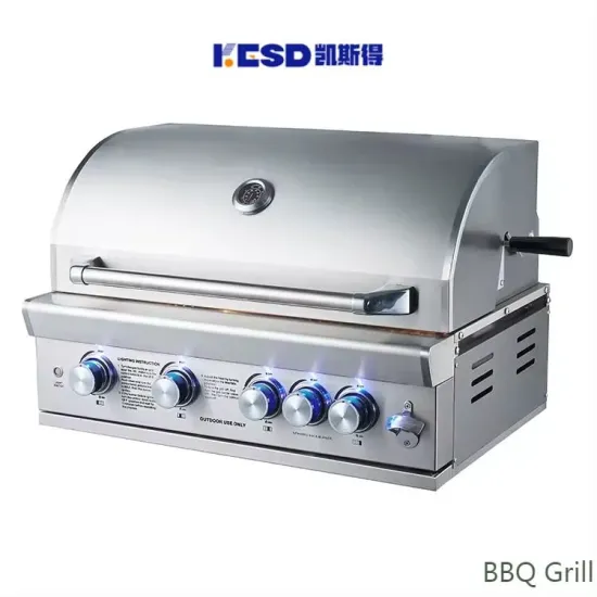 Commercial Built in Stainless Steel Easy to Clean Gas BBQ Grill Luxurious Barbecue Machine for Sale
