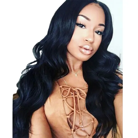 Factory vendor cheap High heat fiber deep wave wig Natural 26 inch black long wavy Hair Synthetic hair wigs for black women