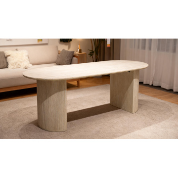 Mesa redonda de 8 plazas expandible para ahorro de espacio para el hogar/oficina