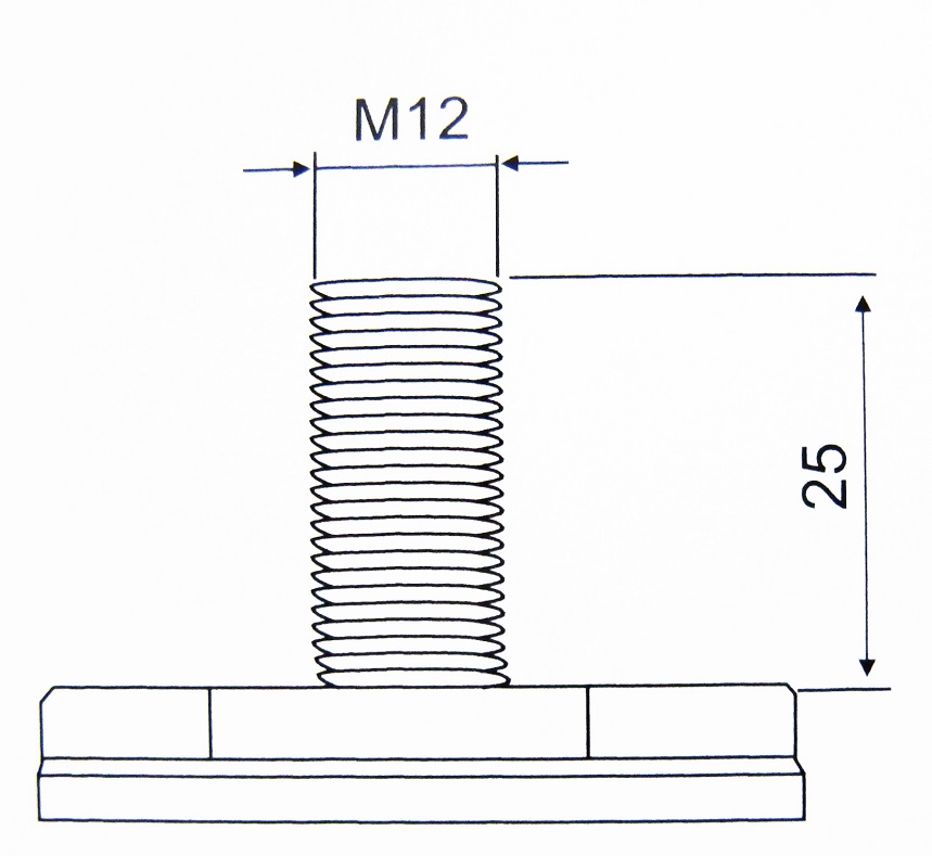 Plastic Medical Caster Wheel Thread Stem Dimension