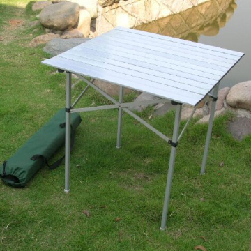 Aluminum Portable Folding Bench Roll-Up Picnic Table for Camping and Beach