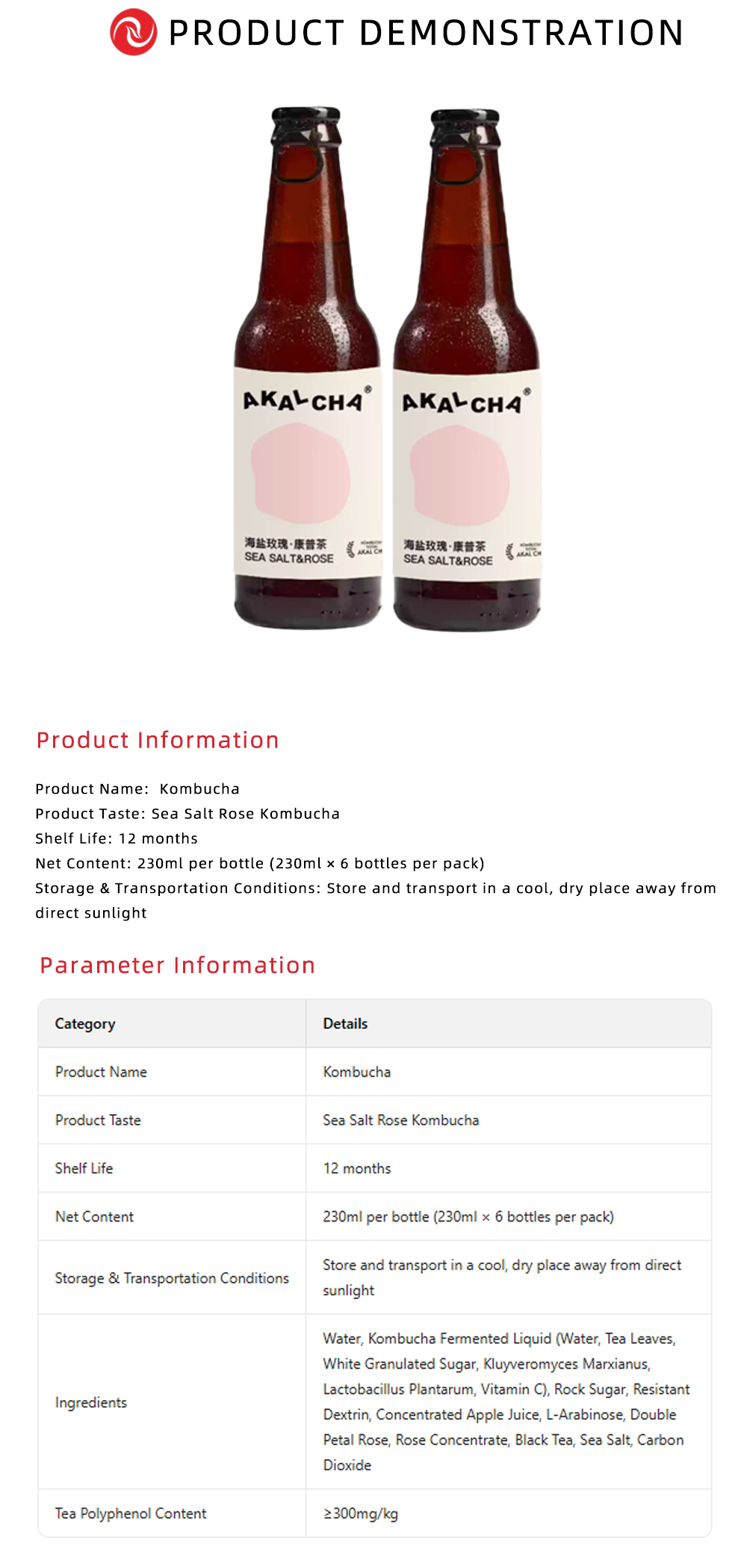 Refreshing Sea Salt Rose Kombucha X