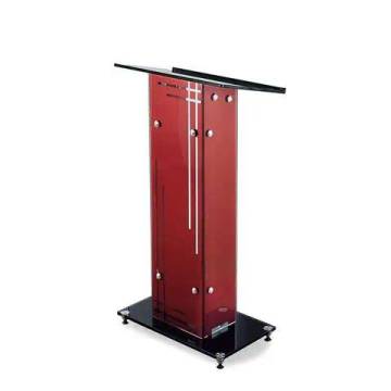Modern Red Glass Church Pulpit and Office Table