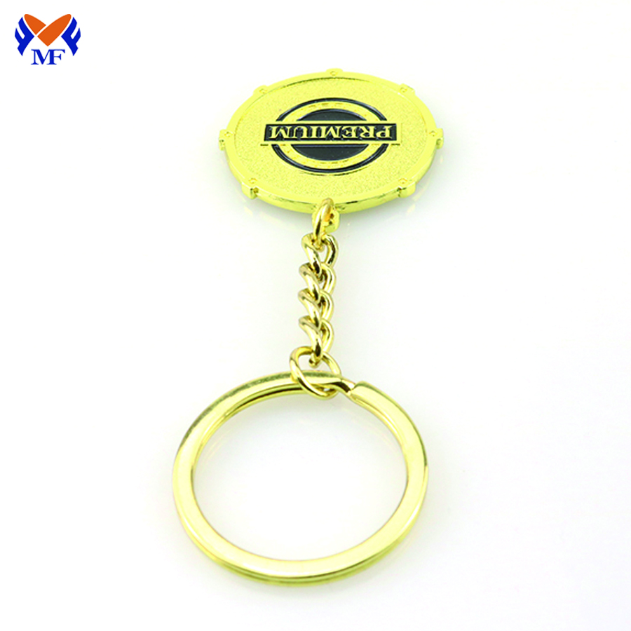 Metal round personalized gold your keychain charms