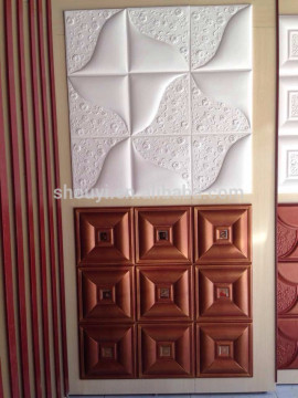 3D leather wall door