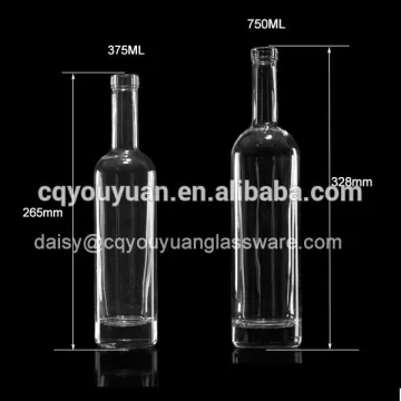 Wholesale vodka 75cl glass wine bottle with heavy base