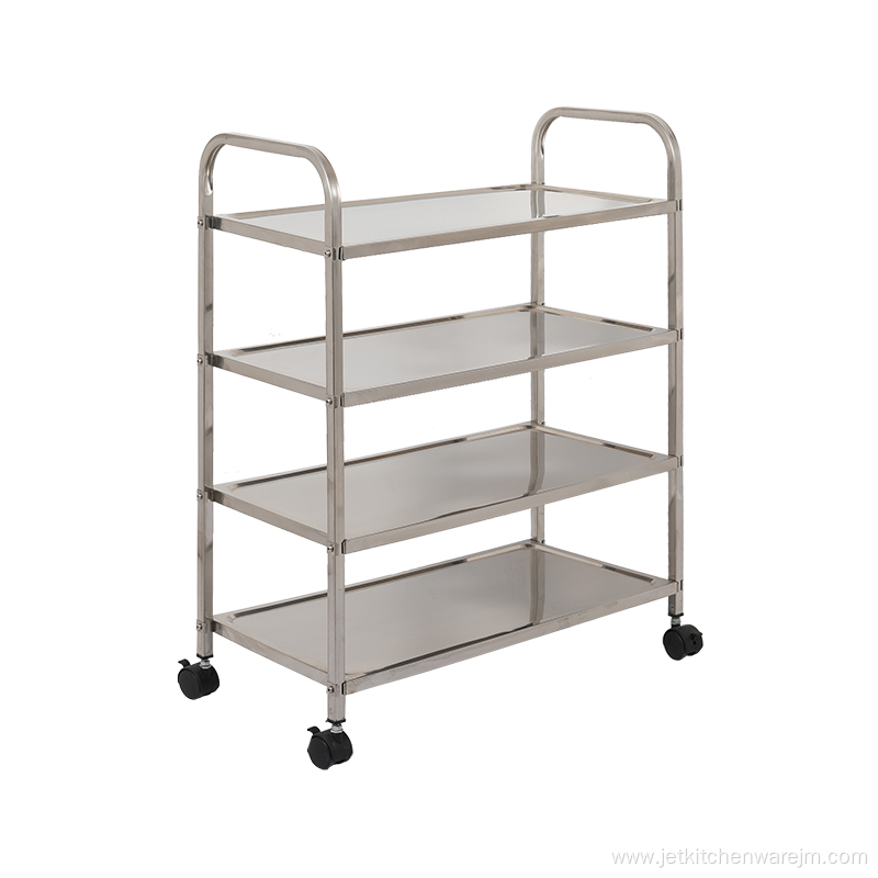 Dismounting Stainless Steel Four Layers Tea Trolley