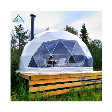 Luxurious Outdoor Heavy Duty Geodesic Dome Tent with Solar Fan for 10m Garden Hot Tub Enclosure