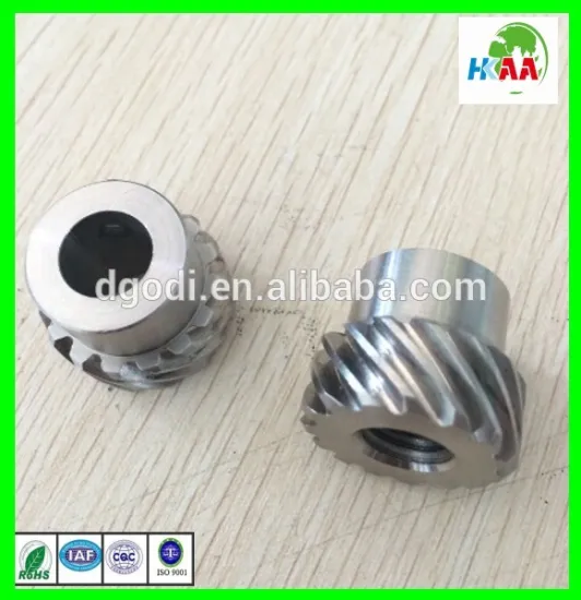 Customized any size cnc machining high precision helical and tooth small POM plastic bevel pinion gears