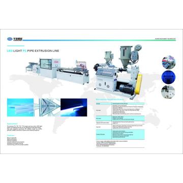 Máquina de extrusión de plástico de luz de tubo redondo LED