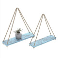 Nordic Blue Wooden Wall Shelf Floating Shelf