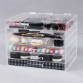 6-stufiger transparenter Acryl-Kosmetik-Organizer