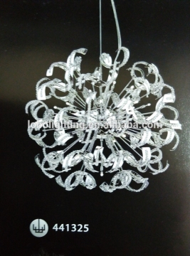 twenty-five lamp pendant with beaded clear crystal strands/round shape crystal chandelier/clear crystal pin light