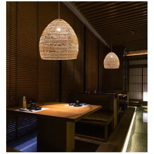 Стильный потолочный свет ротана с черной рамой