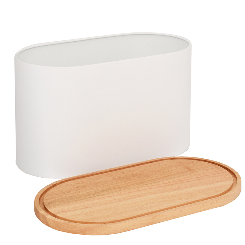 white coating bread box