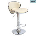 Tabouret de bar moderne pieds en acier inoxydable